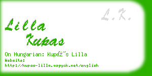 lilla kupas business card